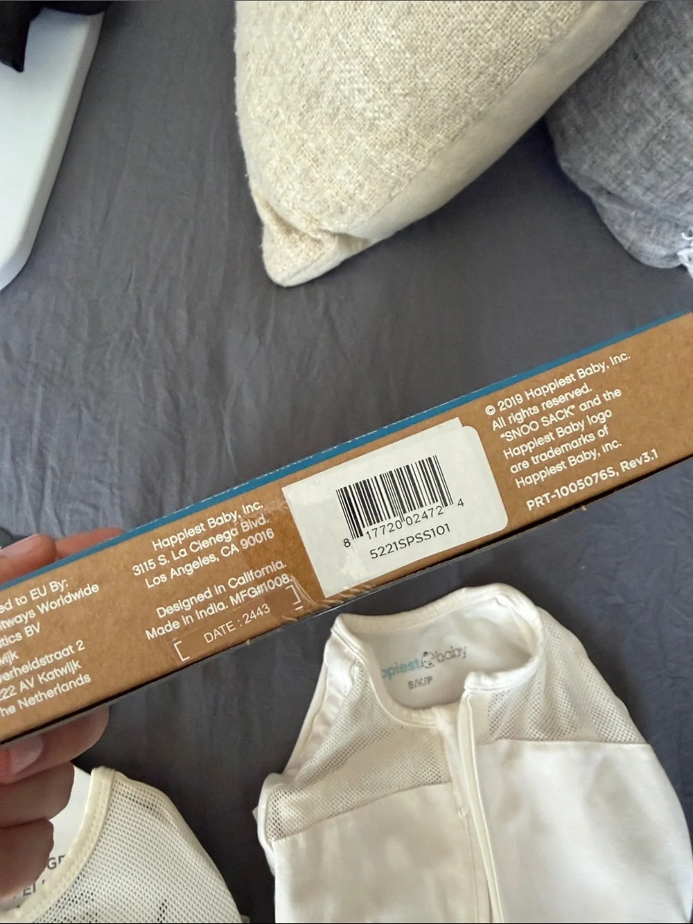 Happiest Baby Snoo Sack in Cream - Mesh Infant Sleep Swaddle